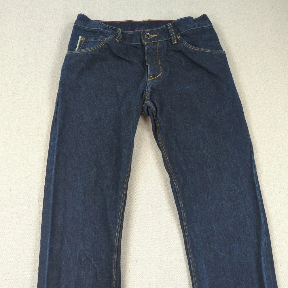 Raleigh Denim Jeans Mens 29x34 Blue Martin Selvedge‎ Button Fly White Oak